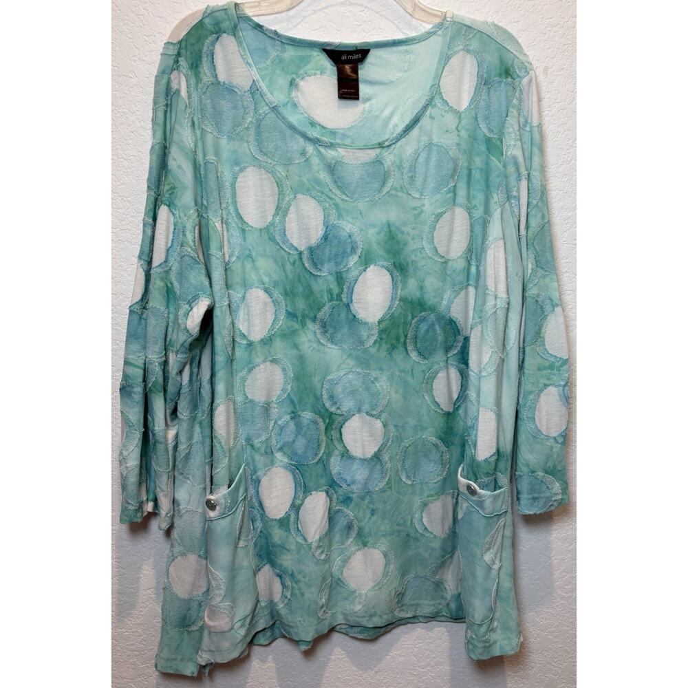 Ali Miles Textured Tunic with Pockets Size 2X
